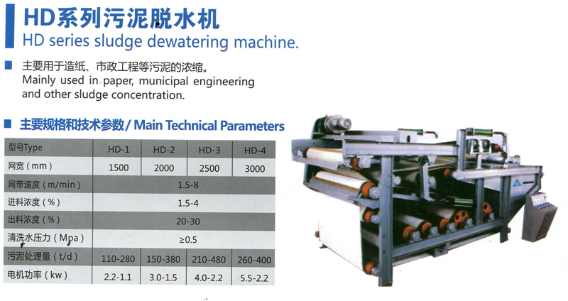 HD系列污泥脫水機(jī)